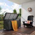 thumbnail image 2 of Outsunny 165 Gallon Outdoor Storage Deck Box with Liner, Gas Strut & Wheels, 2 of 10