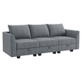 thumbnail image 3 of HONBAY Ensemble de Canapé Sectionnel Modulaire 3 Pcs avec Rangement Caché Comprend Trois Places, Causeuse et Fauteuil pour Salon, Gris Bleuâtre, 3 of 9