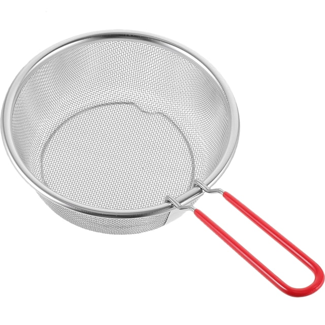 Pasta Strainer Basket Stainless Steel Fine Mesh Spaghetti Dumpling Strainer Basket Frying Basket