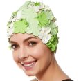 thumbnail image 1 of Bonnet de Bain à Pétale Floral pour Femmes – Style Rétro Vintage Bonnet de Bain pour Cheveux Longs et Courts, 1 of 5