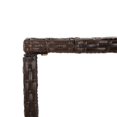 thumbnail image 3 of vidaXL Bar Table with Glass Top Brown 110x70x110 cm Poly Rattan, 3 of 4