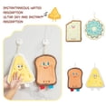 thumbnail image 3 of Korean Cute Cartoon Hand Towel Hanging Bread Cheese Donut Kitchen Quick Drying. J7T7, 3 of 8