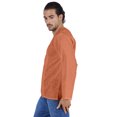 thumbnail image 4 of Atasi Kurta à Manches Longues pour Hommes en Coton Slub Uni à Col Rond Chemise Ethnique-6349, 4 of 7