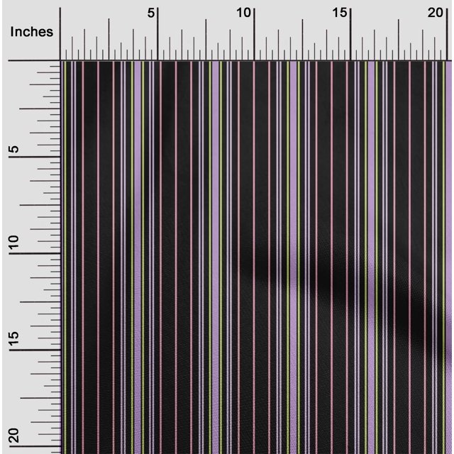 oneOone Viscose Chiffon Fabric Vertical Stripe Printed Fabric 1 Yard 42 Inch Wide