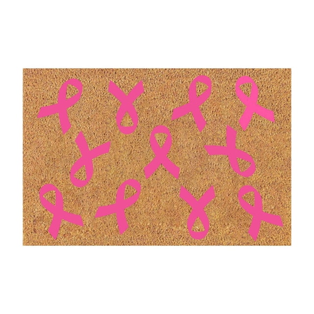 Tapis d'Entrée de Sensibilisation au Cancer avec Ruban Non - Intérieur Extérieur Tapis Personnalisable