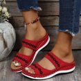thumbnail image 1 of LSLJS Chaussures pour Femmes Mode Ajourées Tricot Crochet Fleur Confortables Talon Compensé Pantoufles Sandales, Pantoufles pour Femmes, 1 of 9