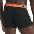 thumbnail image 5 of adidas men boxer shorts, 3-pack - trunks, Active Flex Cotton, logo, solid colour Black/Blue/Red M (Medium), 5 of 5