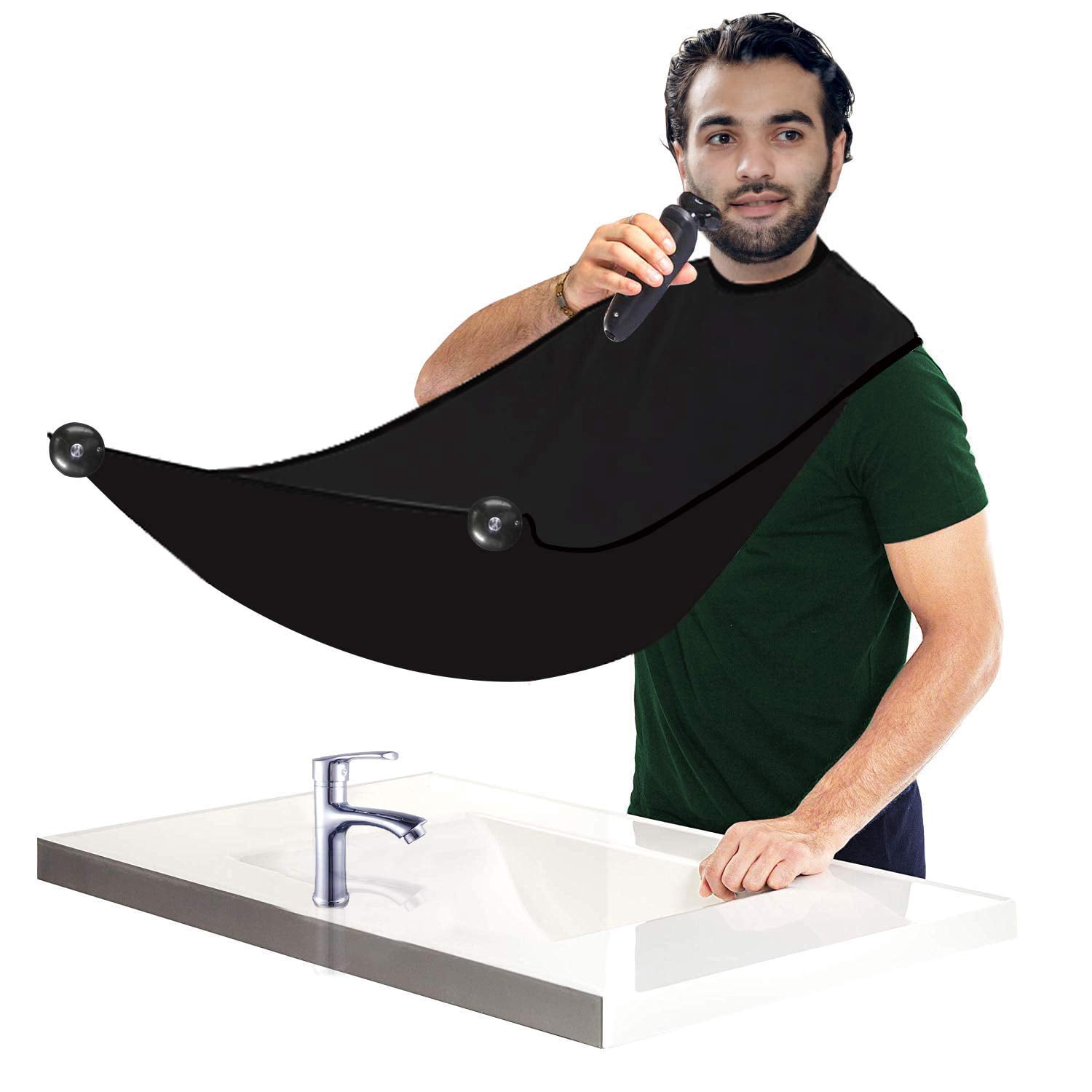 Bavoir pour Barbe, Cape Tablier de Soins, Attrape-Poils pour Raser et Tailler, Chiffon de Rasage de Barbe Antiadhésif et Imperméable