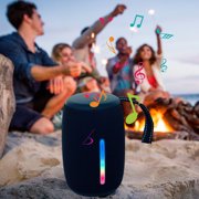 TopLLC Outdoor Portable Bluetooth Speaker With LED Light Long Standby Life Wireless Speaker HiFi Stereo Sound Speaker Water Proof Speaker With Deep Bass on Clearance
