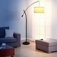 thumbnail image 4 of Brightech Grayson Modern Industrial Style Arc Floor Lamp w/Adjustable Arm, Black, 4 of 11