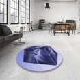 thumbnail image 4 of Ahgly Company Machine Washable Indoor Rectangle Transitional Jeans Blue Area Rugs, 8' x 10', 4 of 7