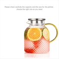 thumbnail image 3 of Glass Pitcher, 50oz Glass Pitcher with Lid and Spout, 1.5L Glass Water Pitcher, Iced Tea Pitcher for Fridge,Pitchers, 3 of 5