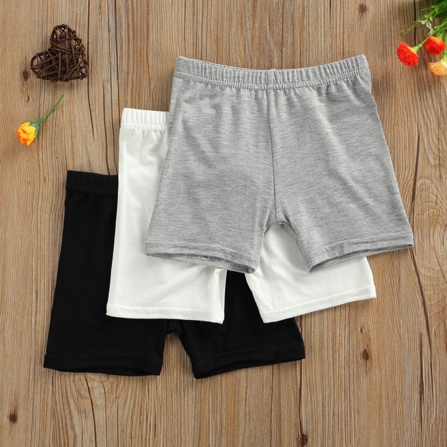 ITFABS Girls Safety Pants, Anti-emptied Stretch Solid Color Mid-rise Shorts