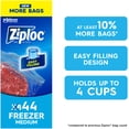 thumbnail image 1 of Ziploc® Freezer Bags with Stay Open Technology, Medium, 44 Bags, 1 of 8