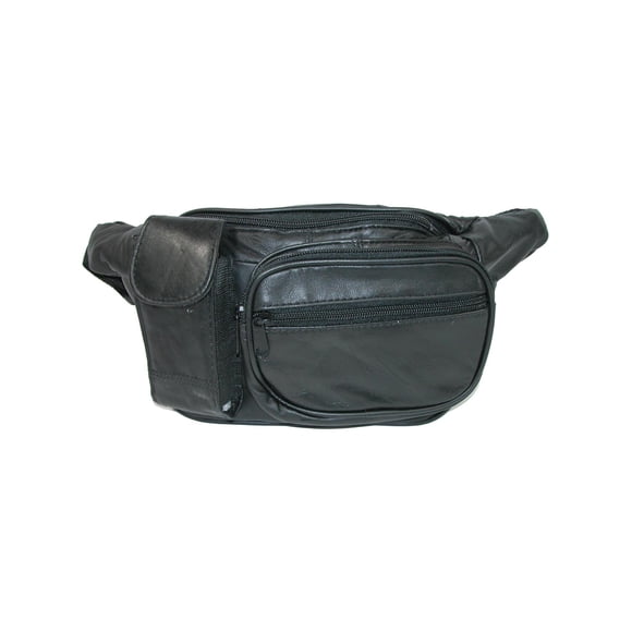 Leather Impressions Leather Multiple Pocket Fanny Waist Pack