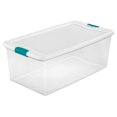 thumbnail image 3 of Sterilite Bac de Rangement à Loquet de 106 Qt, Lot de 4 et Bac de Rangement de 70 Qt, Lot de 4, 3 of 12