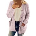 thumbnail image 2 of LSLJS Women's Fall Winter Cardigans Long Sleeve Button V-Neck Pullover Tops Open Front Casual Lightweight Sweater, 2 of 7