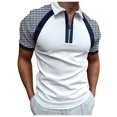 thumbnail image 1 of BOBOGOJP Polos pour Hommes à Manches Courtes Polo Super Doux (Bleu, TG), 1 of 4