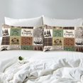 thumbnail image 3 of YST Happy Camping Comforter Cover Rustic Cabin Camper Twin Bedding Sets Rv Car Accessories For Travel Trailers(No Comforter), 3 of 5