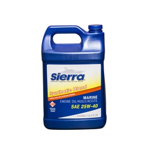 Sierra Marine Oil 18-9440-3 Marine Series; SAE 25W-40; Synthetic Blend; 4 Liter Jug; Single; 4-Stroke Marine Engine Oil; NMMA FC-W/API-SL Certified