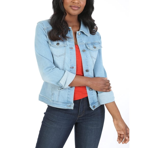 Riders by Lee Indigo Women's Denim Jacket, Falling Star-Light Blue, Medium