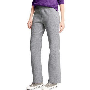 Hanes O4629 Comfortsoft Eco Smart Womens Open Leg Fleece Sweatpants, Light Steel - 2XL
