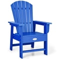 thumbnail image 5 of Gymax Ensemble de 2 Chaises Adirondack de Patio pour Enfants Fauteuil Chaise d'Extérieur Résistante aux Intempéries Bleu, 5 of 5