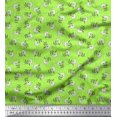 thumbnail image 1 of Soimoi Poly Georgette Fabric Leaves & Floral Block Fabric Prints by Yard 42 Inch Wide, 1 of 3