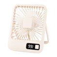 thumbnail image 1 of Abbracc Desk Fan Quiet Portable Rechargeable 5 Speeds Summer Cooling Fans Table Fan Mini Beige, 1 of 9