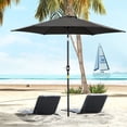thumbnail image 2 of Outsunny 8.5' Round Aluminum Patio Umbrella Black, 2 of 10