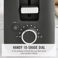 thumbnail image 2 of Martha Stewart 2 Slice Long Slot Toaster, Extra Wide for Sourdough & Bagels, 10 Setting Shade Control, Removable Crumb Tray, Self-Centering Design, Defrost/Reheat, Cancel, Slim Sp, 2 of 9