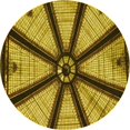thumbnail image 1 of Ahgly Company Tapis de Zone Ronds d'Intérieur Lavables à la Machine, Transitionnels, Brun Boulanger, 8 Pieds Rond, 1 of 7