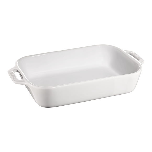 STAUB Céramique Ceramique Plat de Four Rectangulaire en de 2,4 L, Blanc
