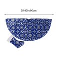 thumbnail image 3 of Blue 35In Christmas Tree Skirt Christmas Tree Bottom Decoration For Merry Christmas Party Christmas Tree Decoration Comes With Socks Tree Skirt And Socks Set, 3 of 6