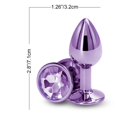 thumbnail image 5 of Rear Assets Aluminum Anal Plug, Small, Purple, 5 of 5