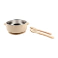 thumbnail image 4 of Bol en Acier Inoxydable Ensemble de Vaisselle pour Enfants Bol Silicone de Qualité Alimentaire Bol Alimentaire Doublé en Acier Inoxydable Ensemble de Trois Pièces Silicone de Qualité Alimentaire, 4 of 5