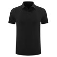 thumbnail image 1 of Men's Quick-Dry Golf Shirt for Outdoor & Gym - Solid Color Moisture-Wicking Short Sleeve Button-Up Activewear, 1 of 3