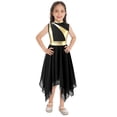 thumbnail image 1 of zdhoor Robe de Danse Maman et Moi Métallique Sans Manches Ballet Louange Moderne Lyrique Robe Costume de Performance Filles01Noir A 10, 1 of 7