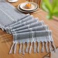 thumbnail image 3 of Meitianfacai Hemstitched Table Runner Cottons Linen Table Runners Embroidered Striped Boho Table Runner Home Decor, 3 of 9