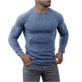 thumbnail image 1 of IROINNID Pull à Col Rond pour Hommes Manches Longues Mi-Long Couleur Unie Chaud Automne et Hiver Chemises de Sport s, 1 of 3