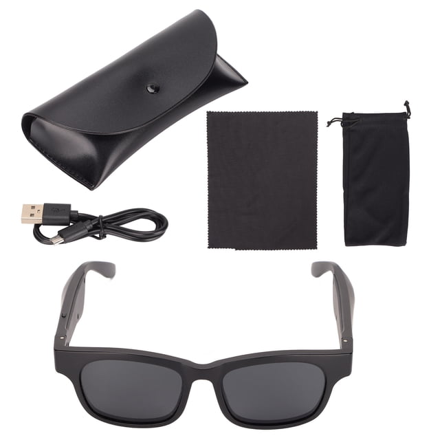 Smart Sunglasses, High Sensitivity Wireless Sunglasses For Outdoor Noir