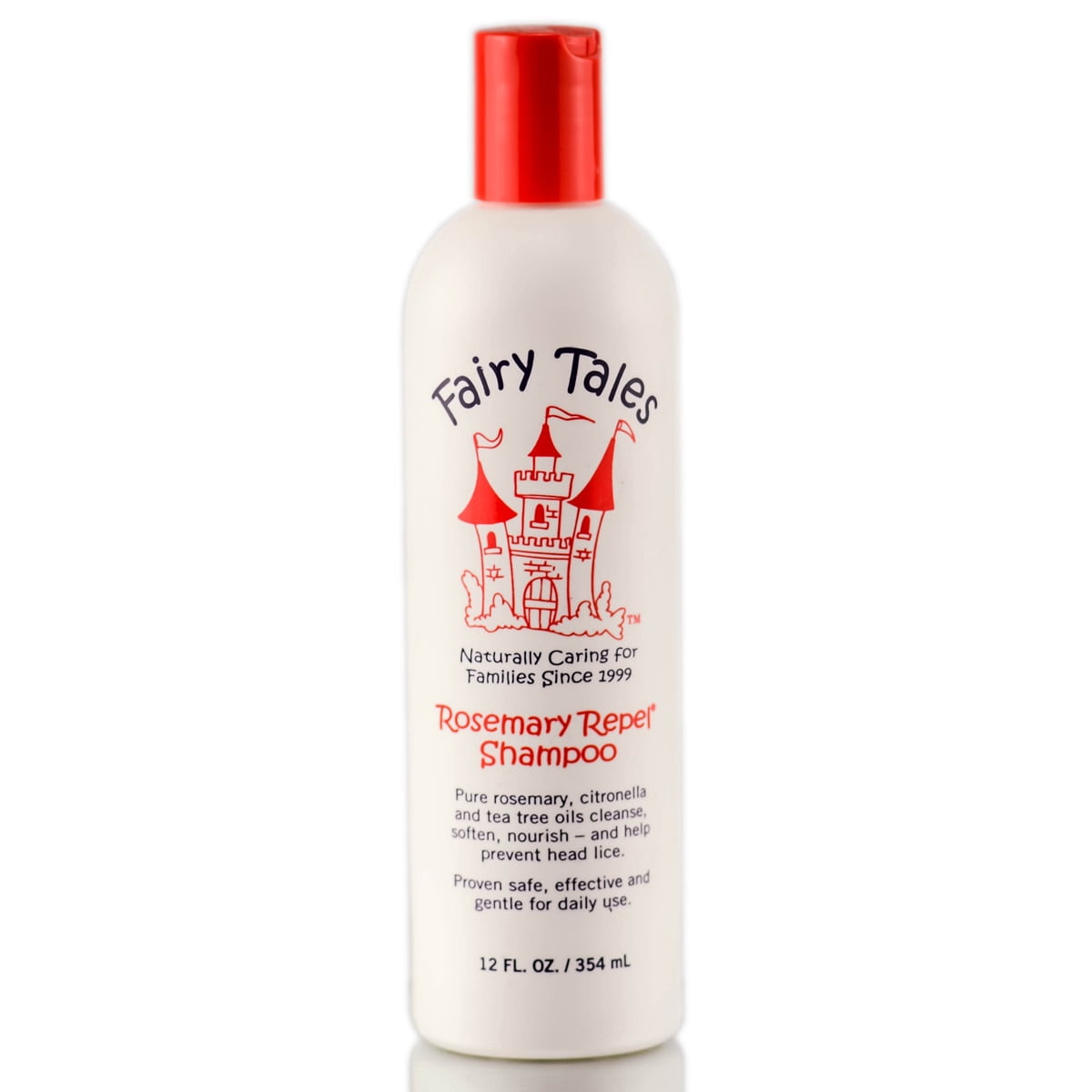 Size : 12 oz , Fairy Tales Rosemary Repel Shampoo , Hair Scalp - Pack of 1 w/ SLEEKSHOP Teasing Comb