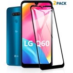 LG Q60 Protecteur d'écran SCL 9H Protecteur d'écran en verre trempé pour LG Q60 (2-Pack), Film en verre à bord arrondi de 2,5D,