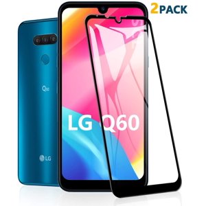 LG Q60 Protecteur d'écran SCL 9H Protecteur d'écran en verre trempé pour LG Q60 (2-Pack), Film en verre à bord arrondi de 2,5D,