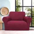thumbnail image 2 of PiccoCasa Stretch Sofa Slipcover Washable Furniture Covers for Dogs Burgundy Small, 2 of 7