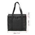 thumbnail image 2 of Unique Bargains Sac d'Épicerie Pliable Isolé Réutilisable 11.4'x9.1'x9.1' pour Livraison de Nourriture avec Fermeture Éclair, Noir, 2 of 7