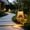 Coffee#220, variant on Solar Powered Garden Light Outdoor Waterproof Lamp Rattan Woven Potted Light Hanging Decorative for Villa Patio Yard 8.66x8.27x2.17in