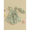 thumbnail image 4 of xiaxaixu Ensemble de Barboteuse pour Bébé Fille, Robe Trapèze à Manches Volantées et Col Ras du Cou avec Bandeau pour un Usage Quotidien Décontracté, 4 of 8