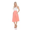 thumbnail image 2 of White Mark Jupe Midi Évasée pour Femme, Corail, TG, 2 of 6