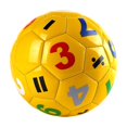 thumbnail image 2 of Linnome Alphabet Number Printed Soccer Ball Educational Soft Kick Ball for Early Learning or Play 5.9in Yellow, 2 of 6
